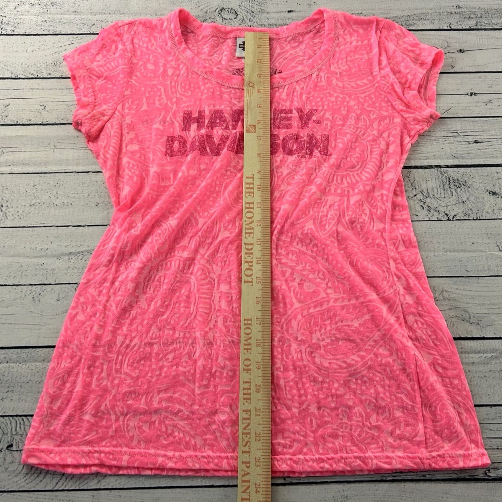 Harley Davidson Harley-Davidson Pink T-Shirt Women's XL Short Sleeve Silver Eagle Iowa Burnout Shirt Womens XL Pink T Shirt Harley-Davidson Shirt Size XL / US 12-14 / IT 48-50 - 3 Thumbnail