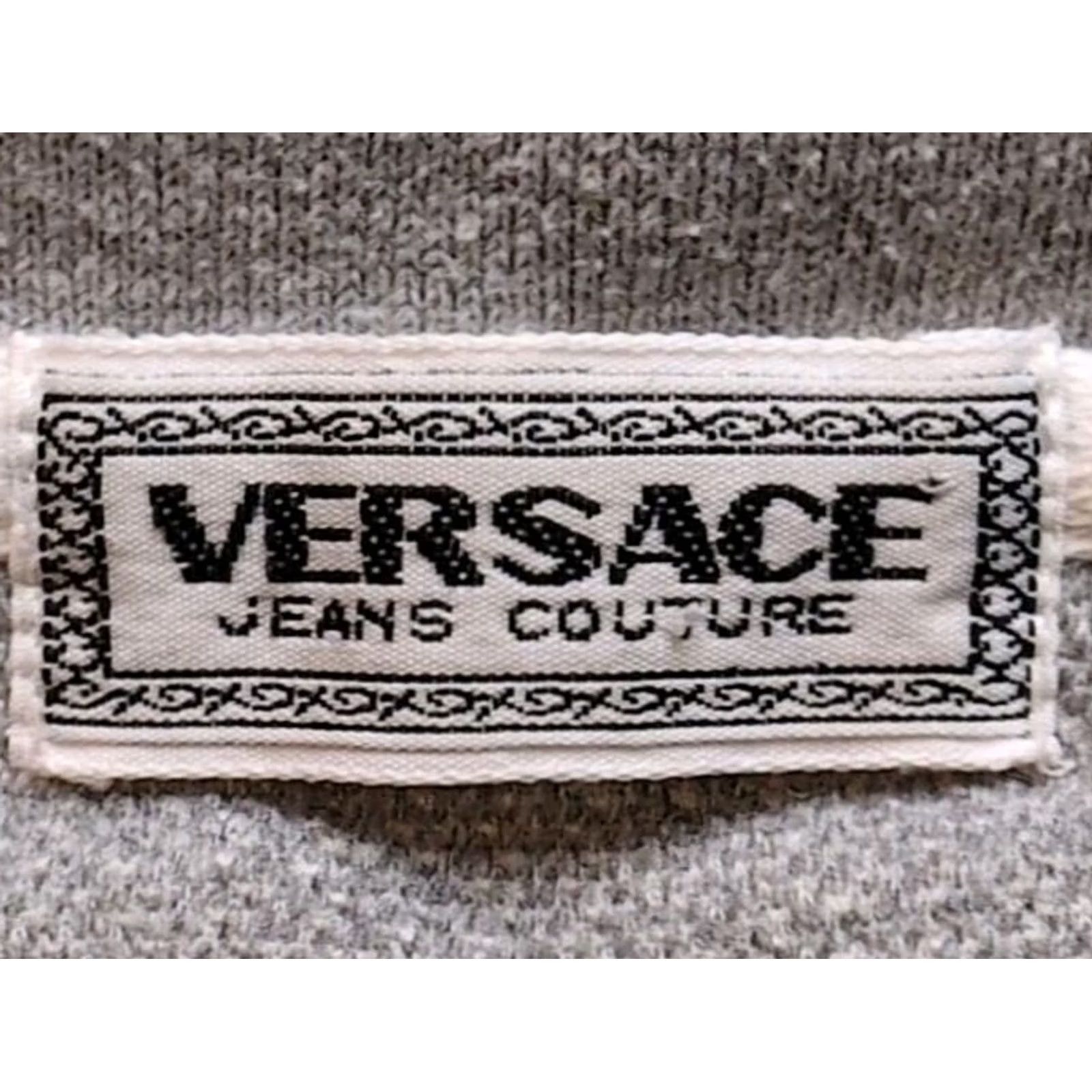 Versace Jeans Couture VINTAGE Versace Jeans Couture Shirt Gray 1/4 Zip Pullover Embroidered Designer S Mens Size US S / EU 44-46 / 1 - 4 Thumbnail
