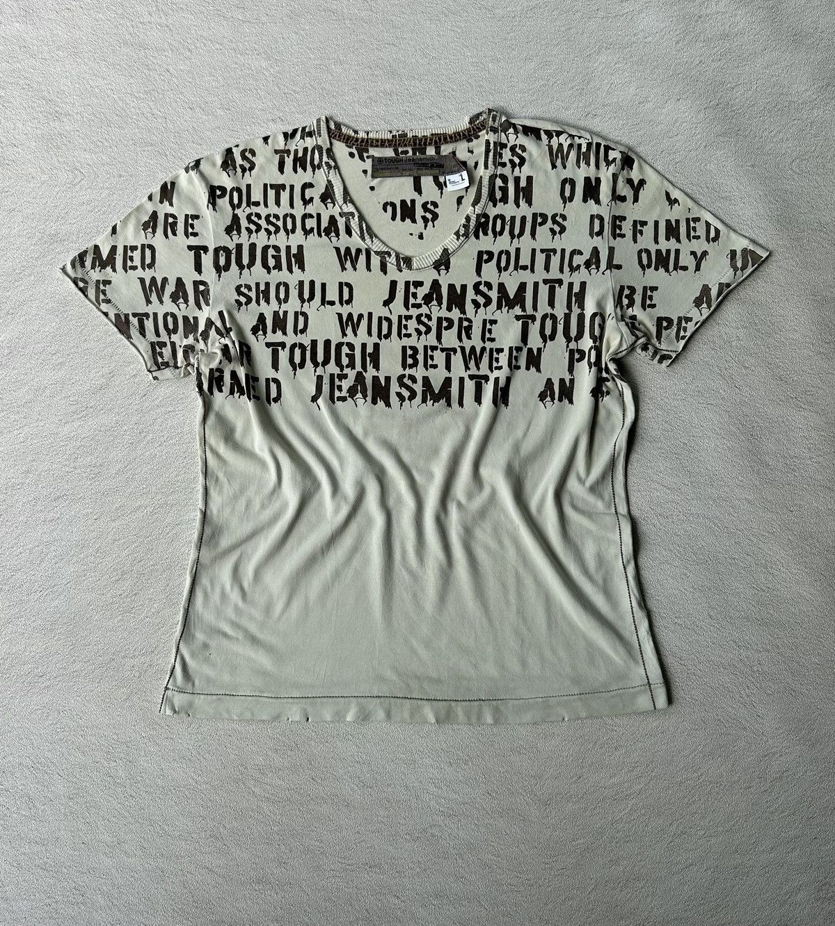14th Addiction 2000s Tough Jeansmith v-neck tshirt Size US L / EU 52-54 / 3 - 1 Thumbnail