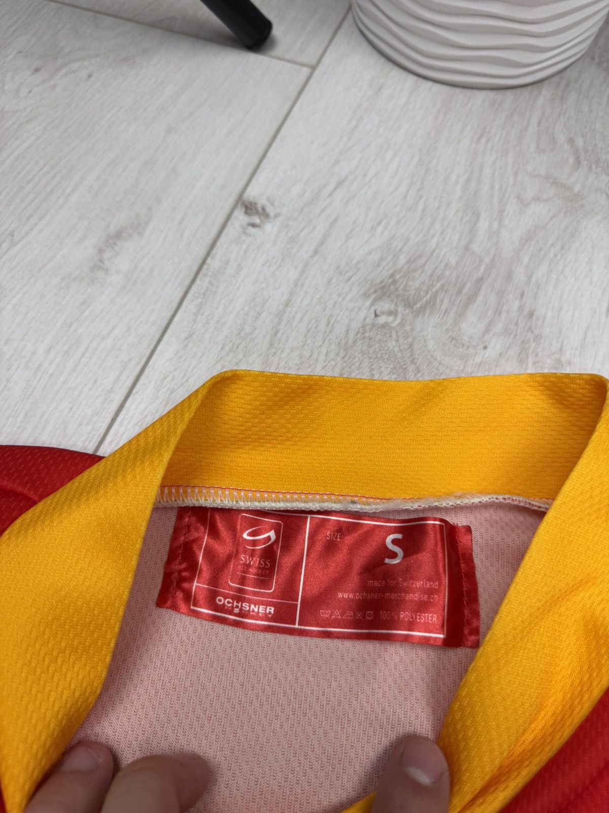 NHL Swiss Ice Hockey Flame 3/4 Sleeve Jersey Shirt Size US S / EU 44-46 / 1 - 6 Thumbnail