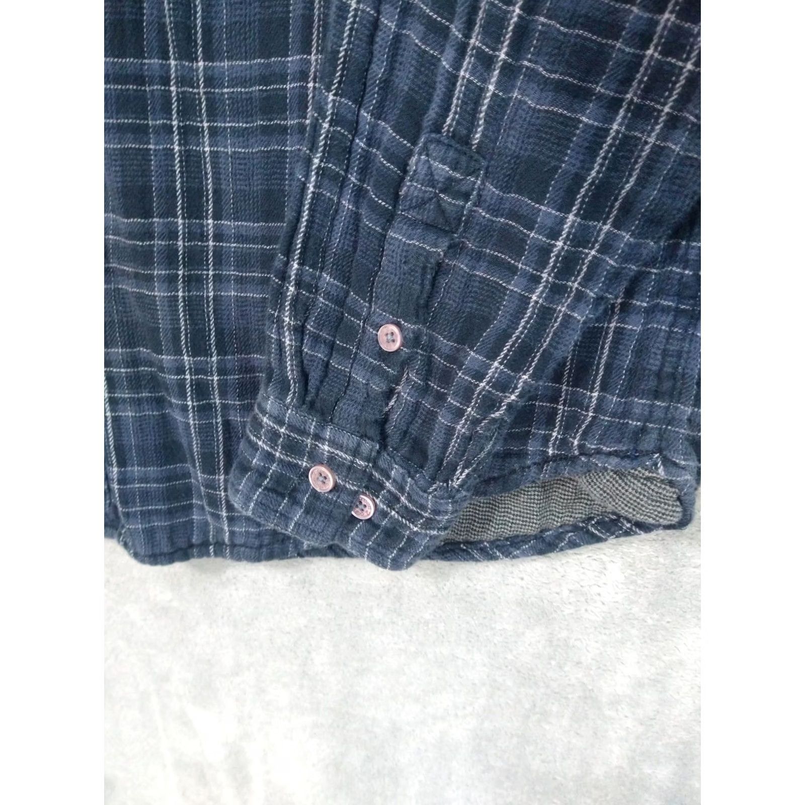 Carbon2Cobalt Carbon 2 Cobalt Shirt Mens Medium Blue Plaid Mondo Flannel Long Sleeve Button Up Size US M / EU 48-50 / 2 - 3 Thumbnail