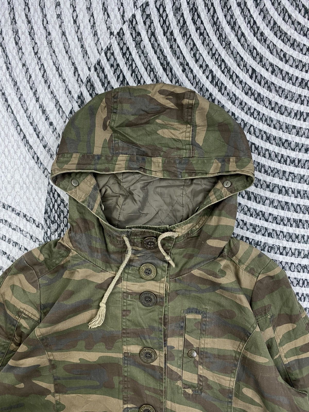 Japanese Brand Camouflage Woodland Japan Military Buttoned Hoodie Jacket Size M / US 6-8 / IT 42-44 - 5 Thumbnail