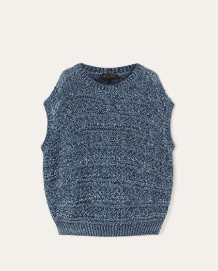 Loro Piana o1w1db10825 FAO8347 Val D'egua Crewneck Sweater in Blue Size XS / US 0-2 / IT 36-38 - 1 Thumbnail