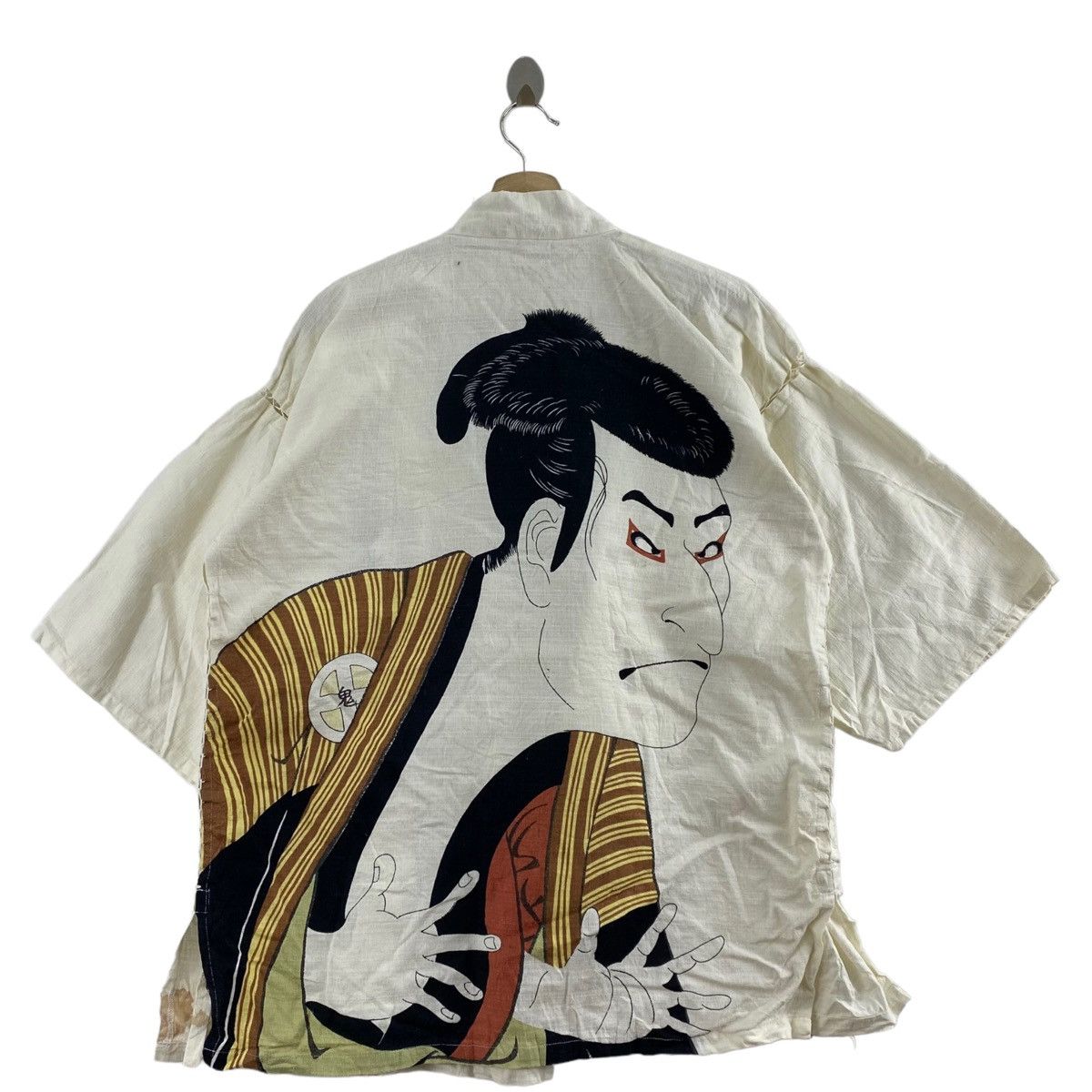 GEISHA Japanese Overprint Kimono Vintage Shirt