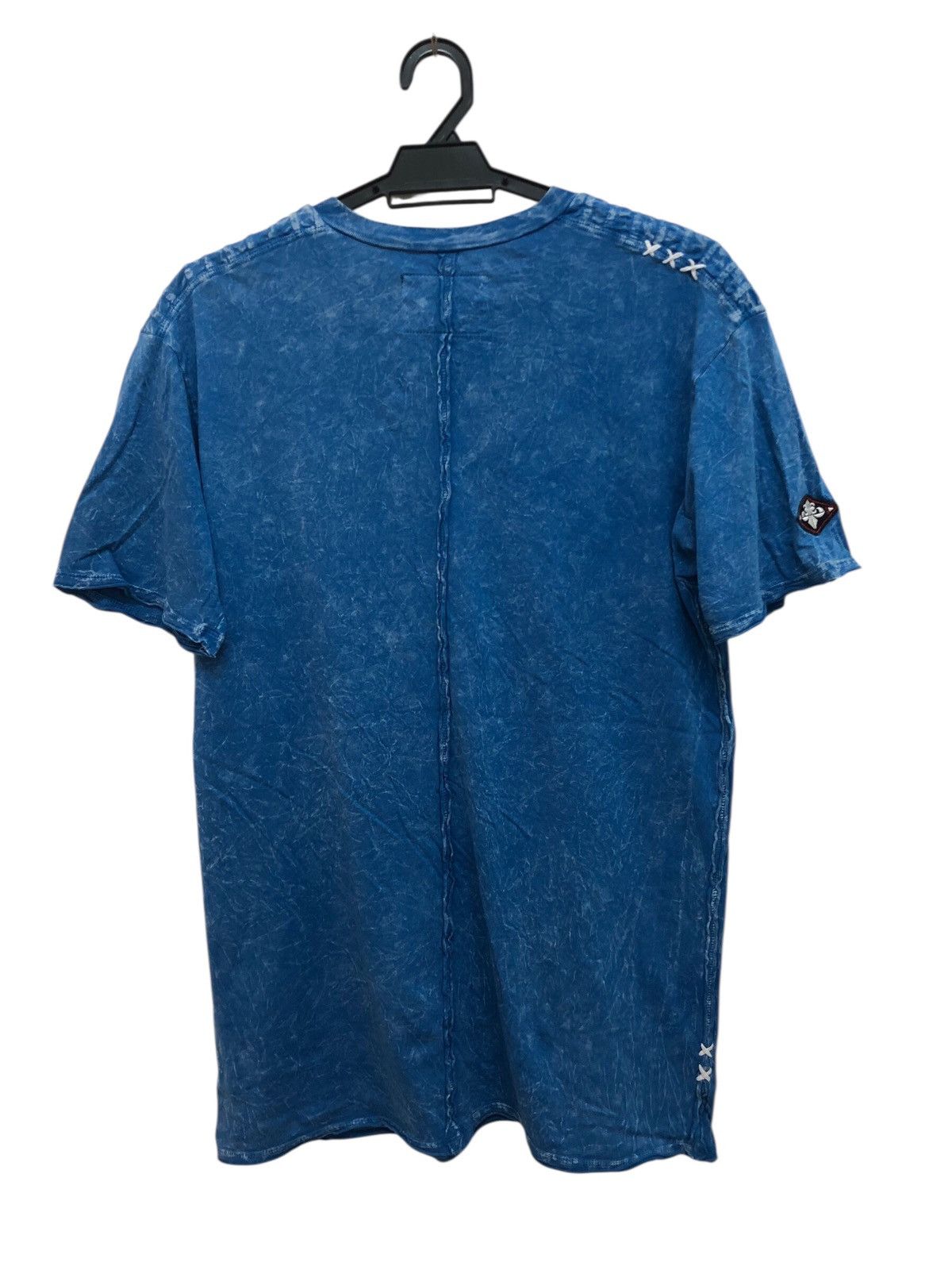 Affliction × Vintage AFFLICTION STANDARD V NECK STONE WASH RAW EDGE CROSS STITCH Size US M / EU 48-50 / 2 - 2 Thumbnail