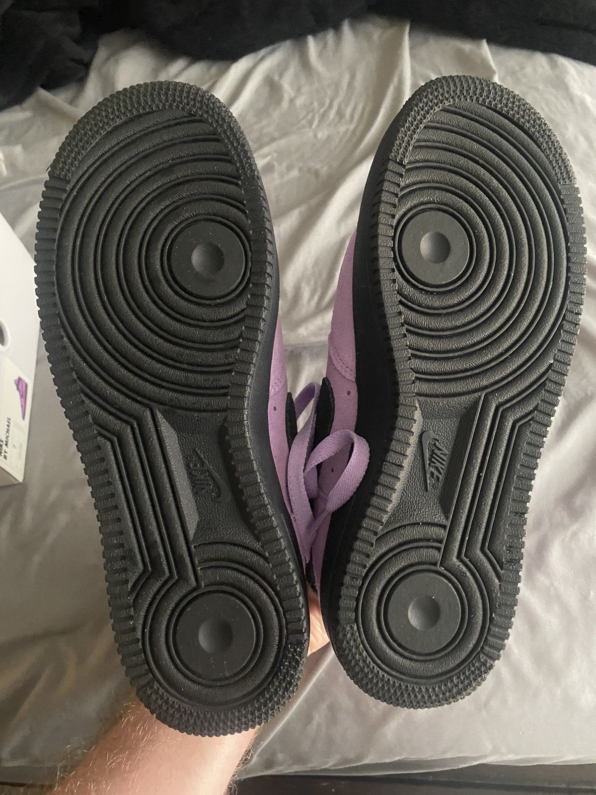 Nike Nike Air Force 1 Black & Purple suede custom Size US 7 / EU 40 - 6 Thumbnail