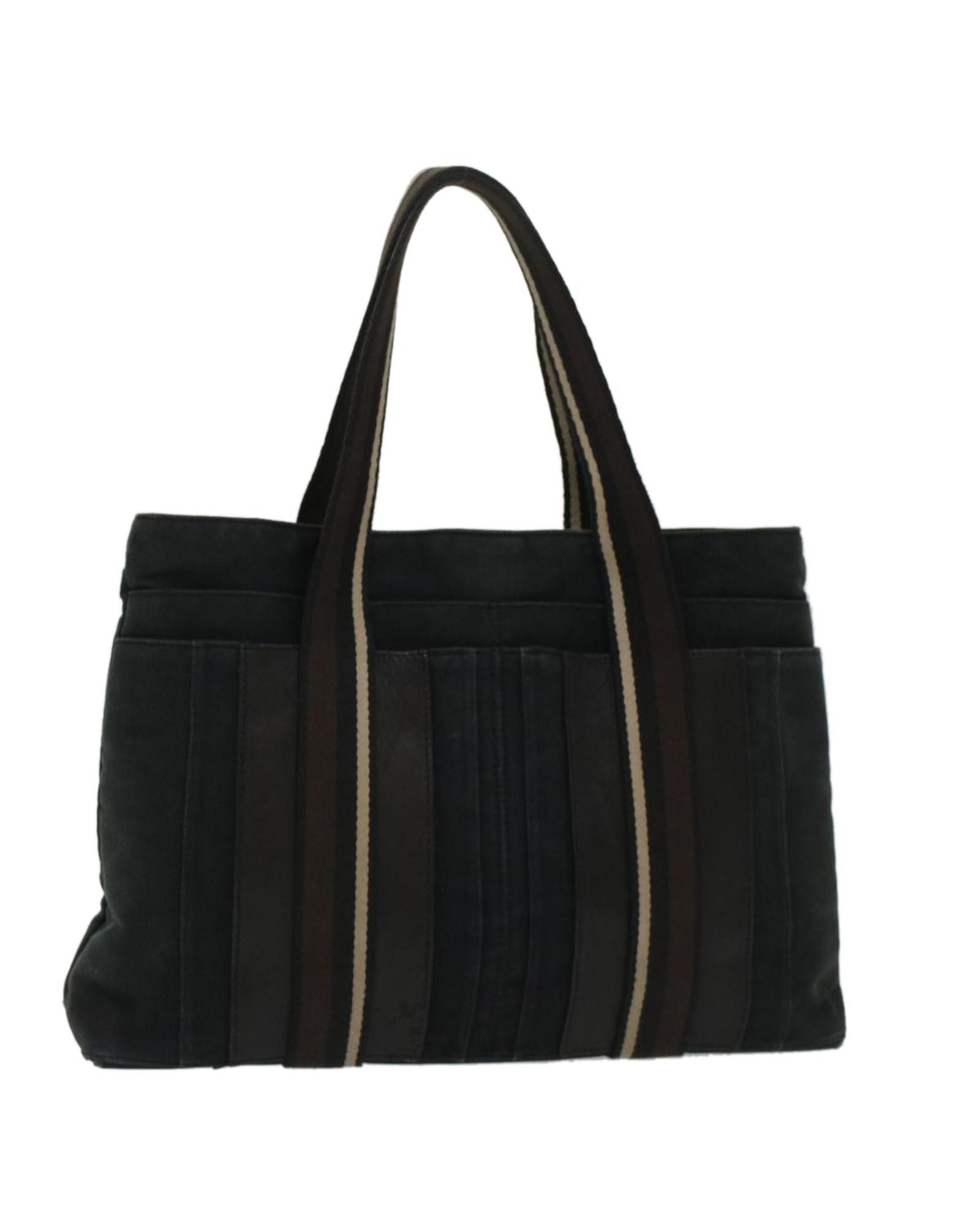 image of Hermes Canvas Horizontal Hand Bag With Accessories in Black, Women's