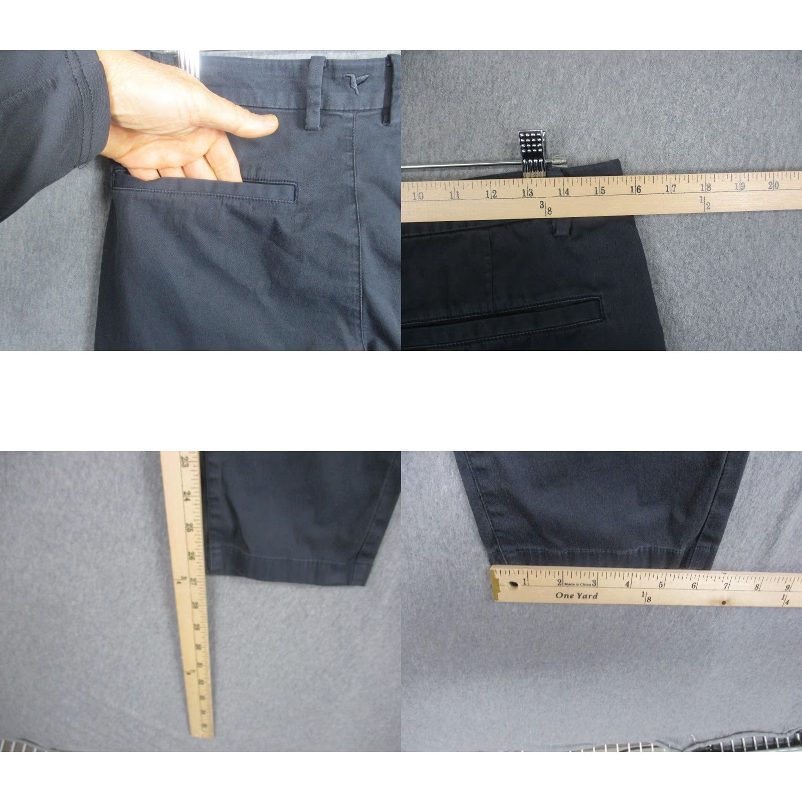 Vintage Birddog Boom Pants Mens 32x28 Gray Chino Slim Tapered Zip Pockets Casual Stretch Pants Size US 32 / EU 48 - 8 Thumbnail