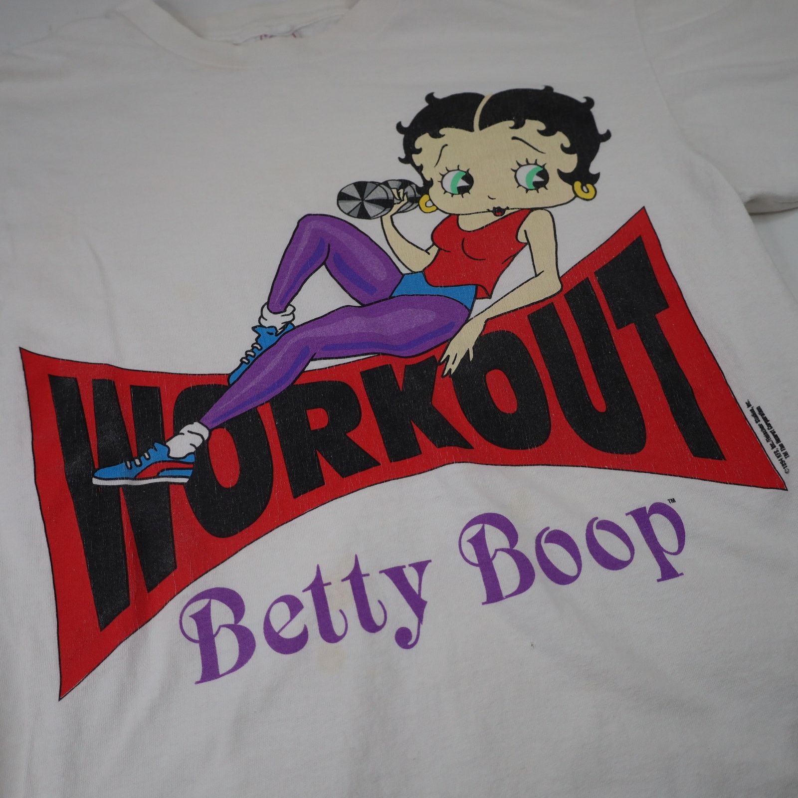 Vintage Vintage 90s Betty Boop Workout Graphic T Shirt Size US L / EU 52-54 / 3 - 4 Thumbnail
