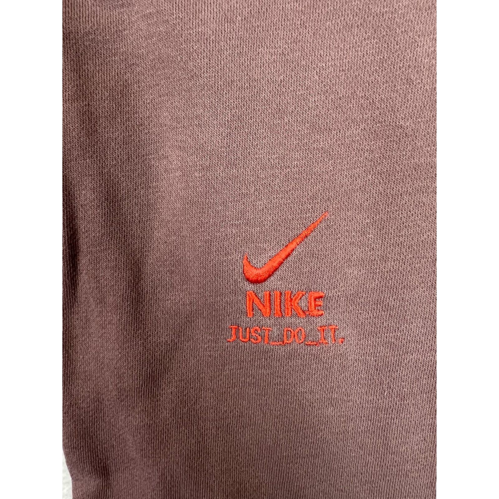 Nike Nike Sweatpants Women Small Brown Wide-Leg French Terry Just Do It Logo READ Size 28" / US 6 / IT 42 - 2 Thumbnail
