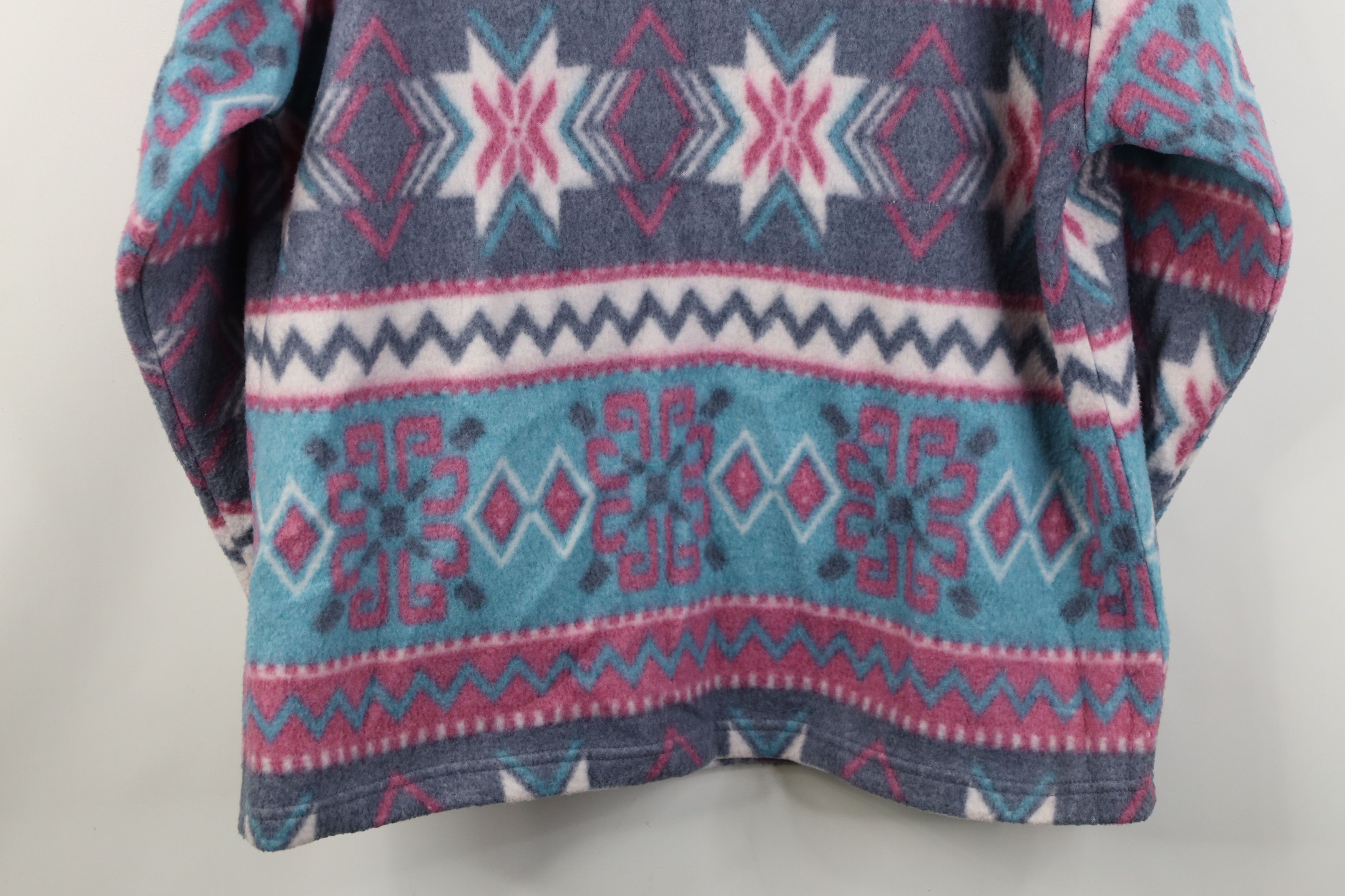 Vintage Vintage 90s Streetwear Fair Isle Fleece Mock Neck Sweater Size S / US 4 / IT 40 - 9 Thumbnail