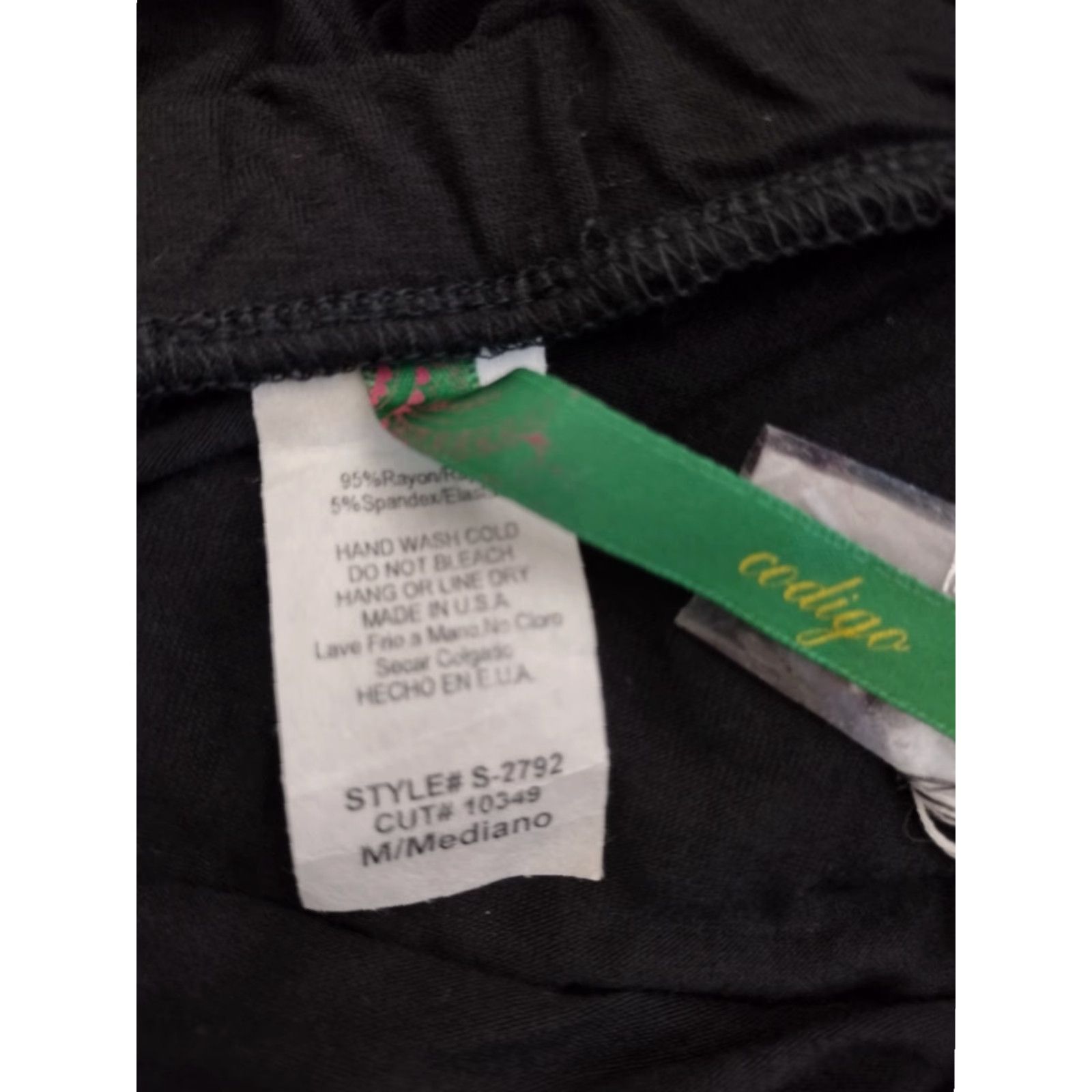 Vintage Código Women's Black Skirt Maxi Wrap Around M Size 32" / US 10 / IT 46 - 5 Thumbnail