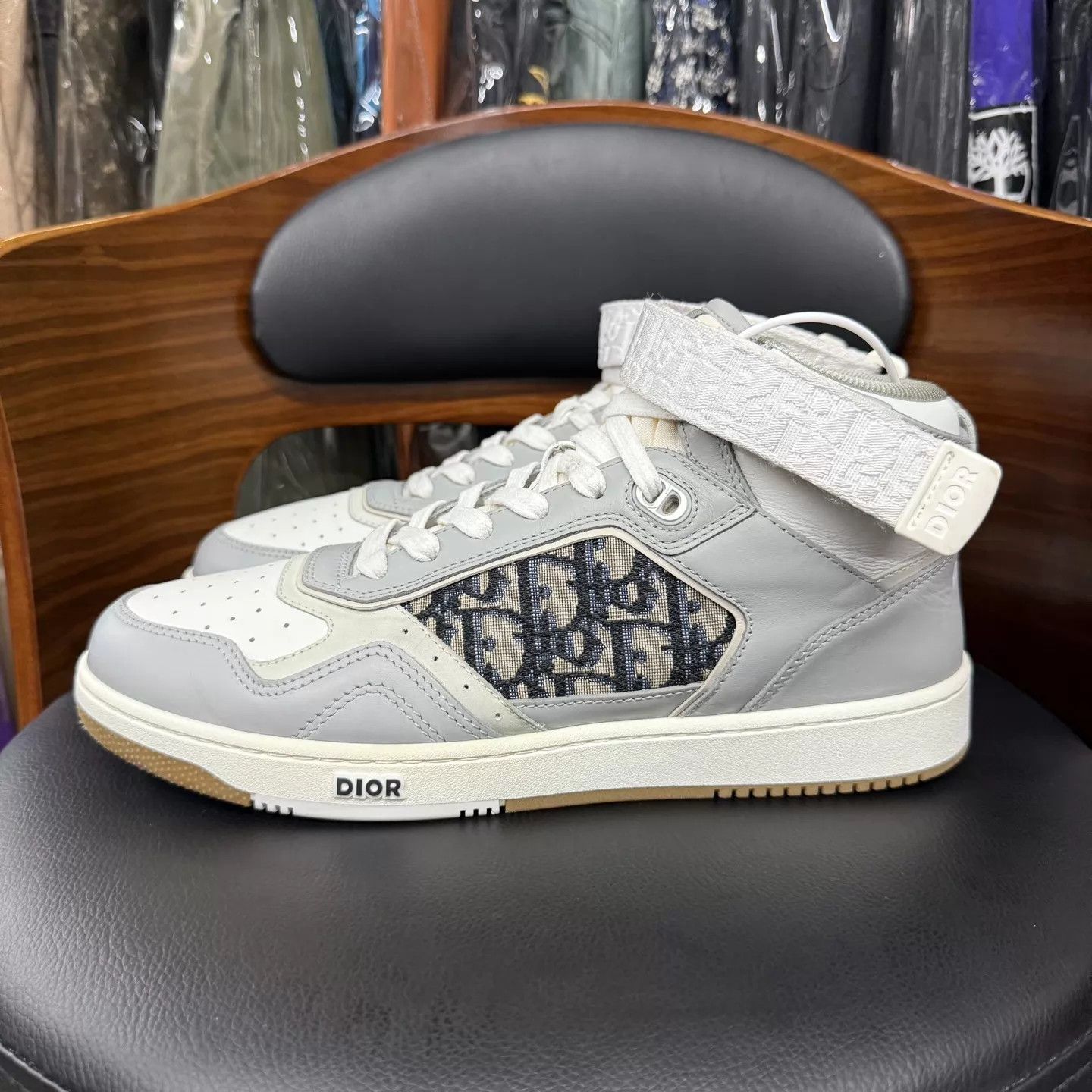 Dior Dior B27 Mid Gray/White Oblique Print 43 98 New Size US 10 / EU 43 - 6 Thumbnail