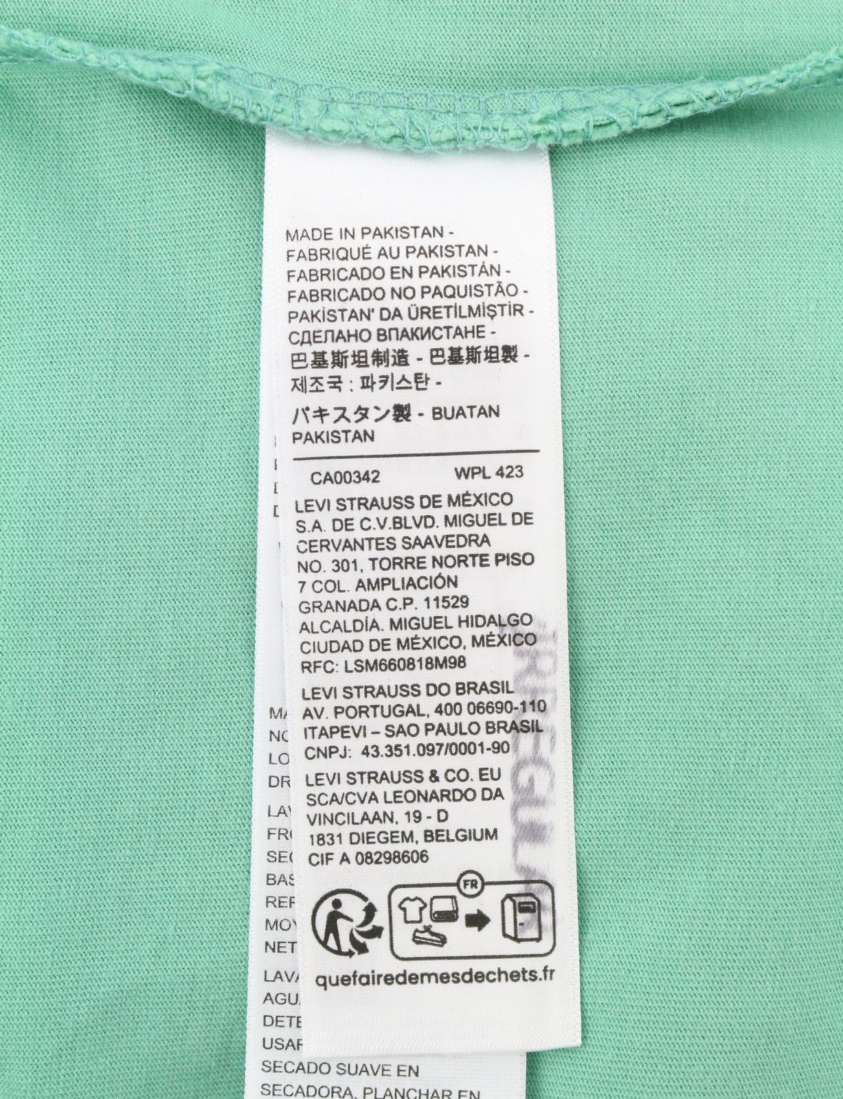 Levi's STANDARD 2XL Green Cotton Tricot Crew Neck 87864 Size US XXL / EU 58 / 5 - 6 Thumbnail