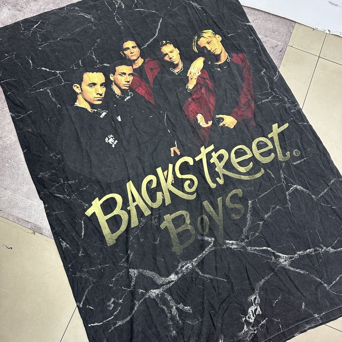 Band Tees Vintage 90s Back Street Boys washed pillow case y2k banner Size ONE SIZE - 1 Thumbnail