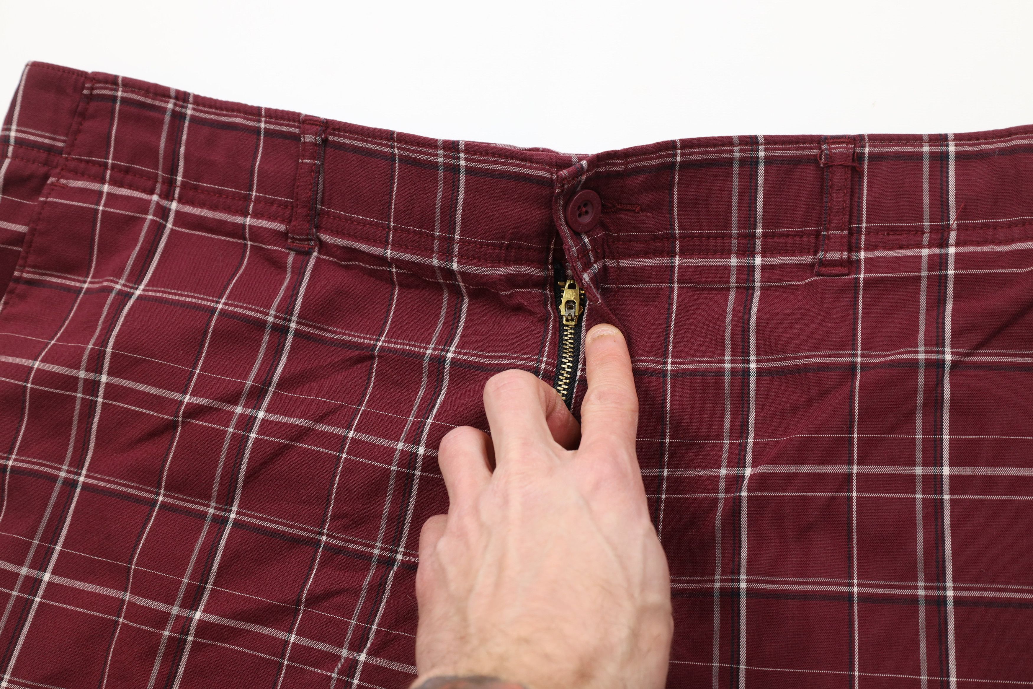Dickies Vintage Y2K Dickies Flannel Knit Chino Shorts Red Plaid Size US 42 / EU 58 - 5 Thumbnail