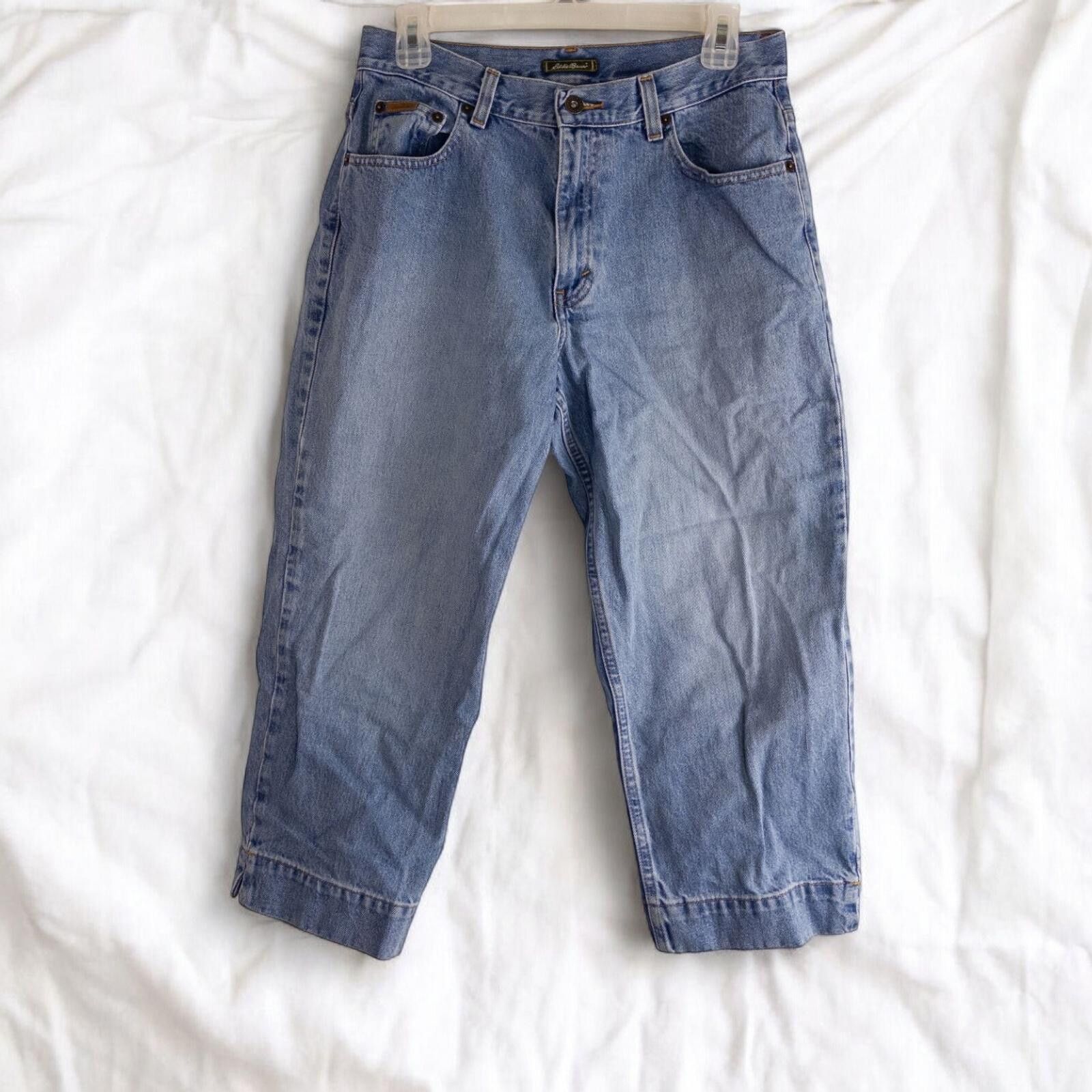 Eddie Bauer Eddie Bauer Vintage Blue Solid Capri Pants Womens 10 Medium Size 32" / US 10 / IT 46 - 1 Thumbnail