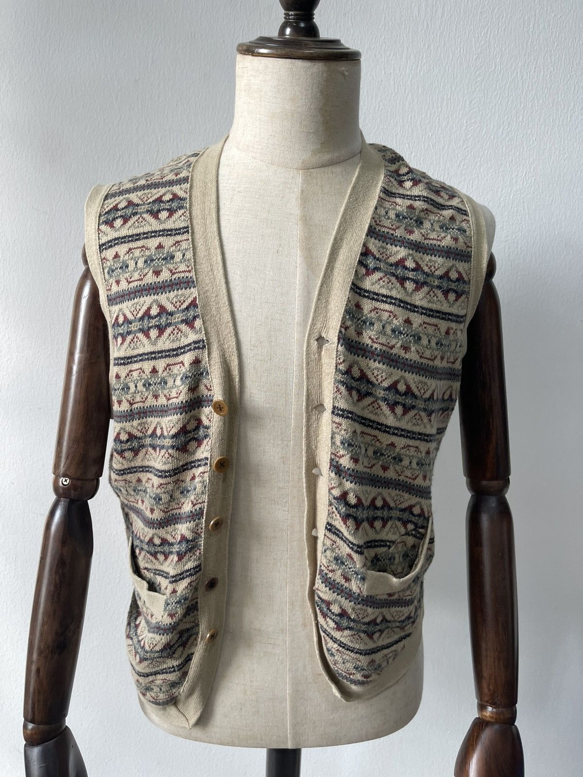 RRL Ralph Lauren Vintage RRL Fair Isle Cotton Vest C1 Size US M / EU 48-50 / 2 - 8 Thumbnail