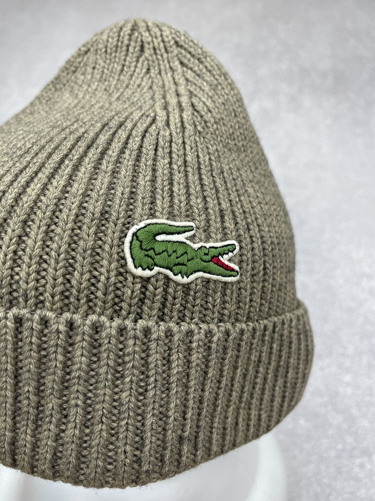 Lacoste Vintage Lacoste Wool Beanie Hat Size ONE SIZE - 3 Thumbnail