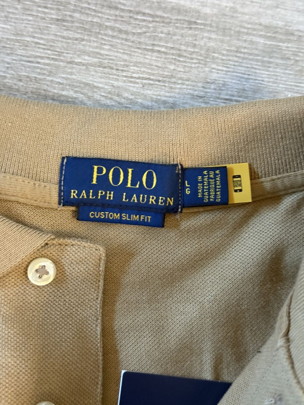 Polo Ralph Lauren Ralph Lauren Iconic Mesh Custom Slim Fit Polo Shirt Tan Sz L Size US L / EU 52-54 / 3 - 3 Thumbnail