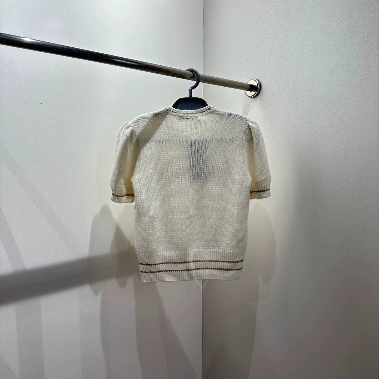 Christian Dior Monsieur Dior mar347 Unworn White Gold SS Lucky Star Logo 38 Size S / US 4 / IT 40 - 2 Thumbnail