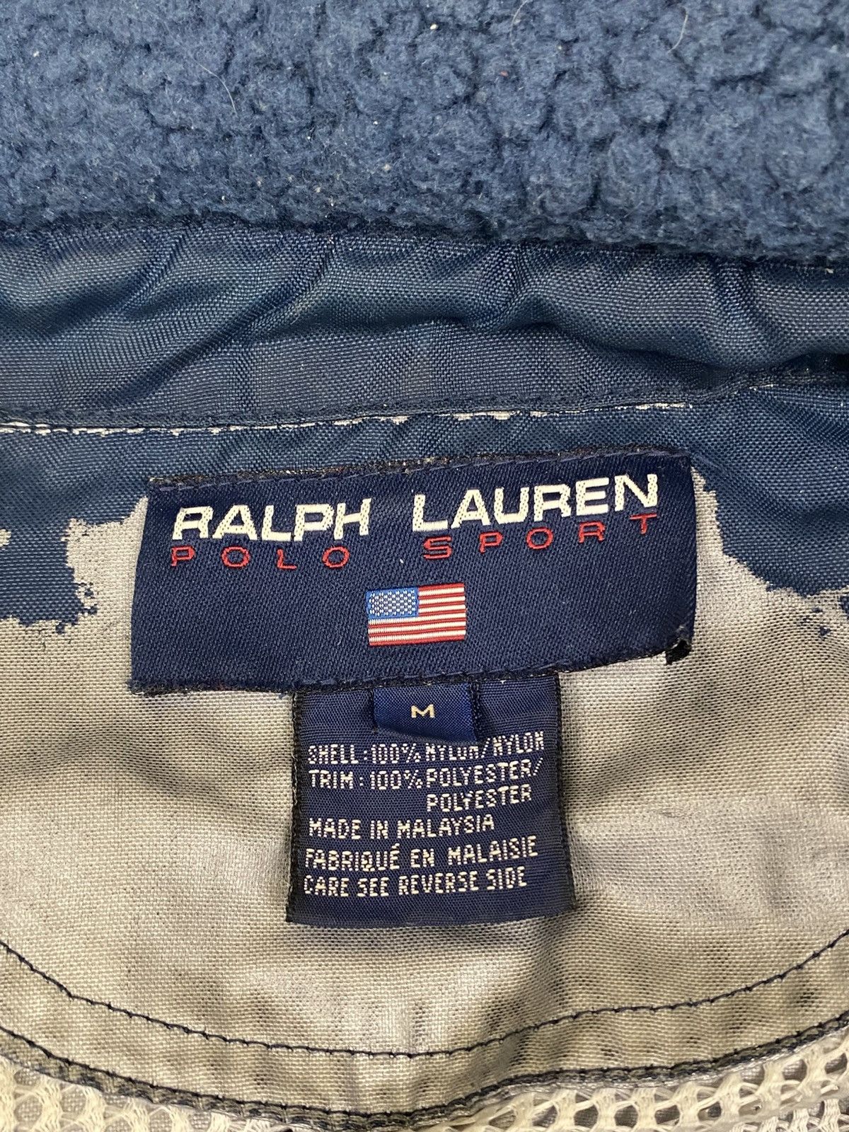 Polo Ralph Lauren Polo Sport Vintage Ralph Lauren Nylon Jacket Fleece Hooded M Size M / US 6-8 / IT 42-44 - 6 Thumbnail
