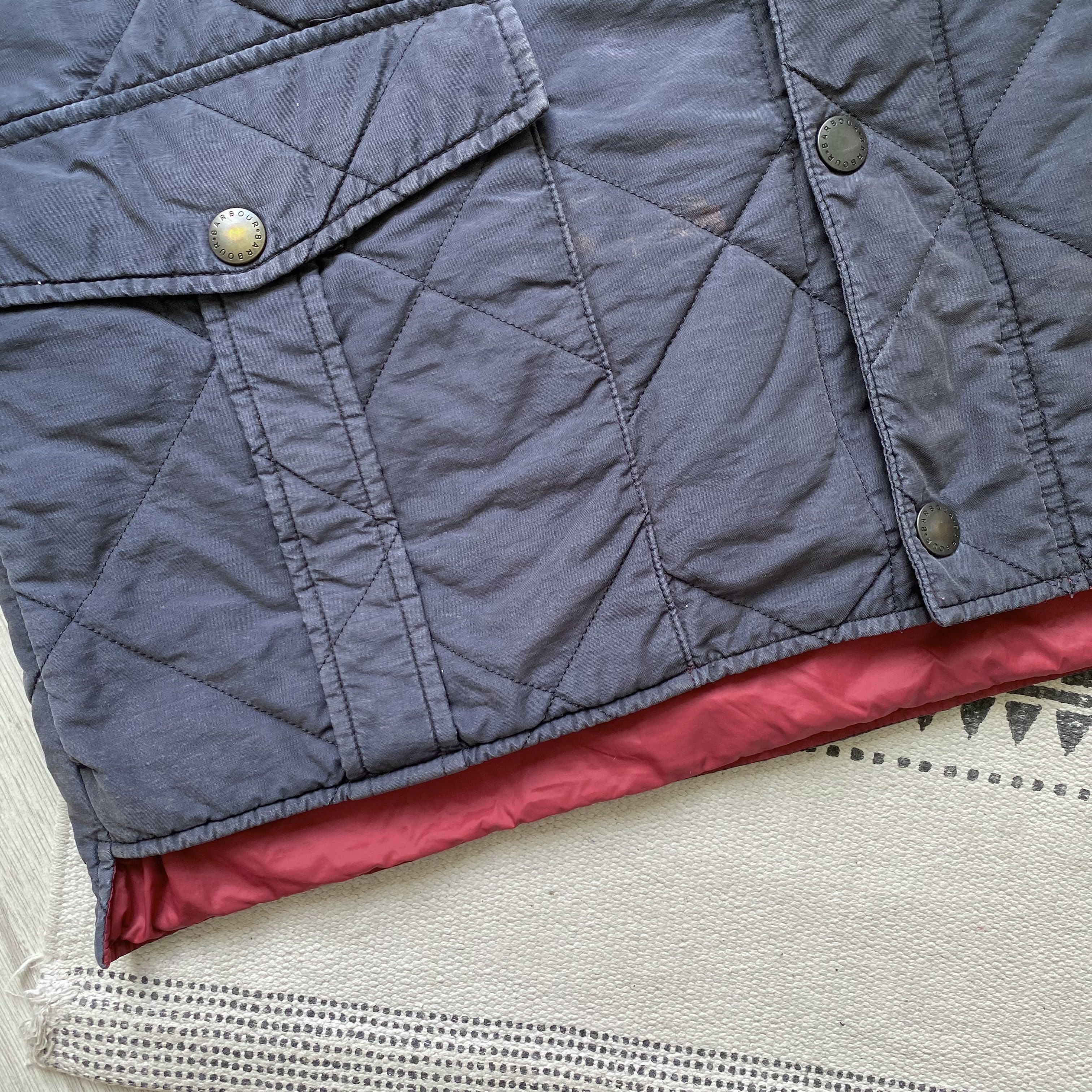 Barbour 🦆 Vintage Faded Barbour vest quilted jacket Size US XL / EU 56 / 4 - 3 Thumbnail