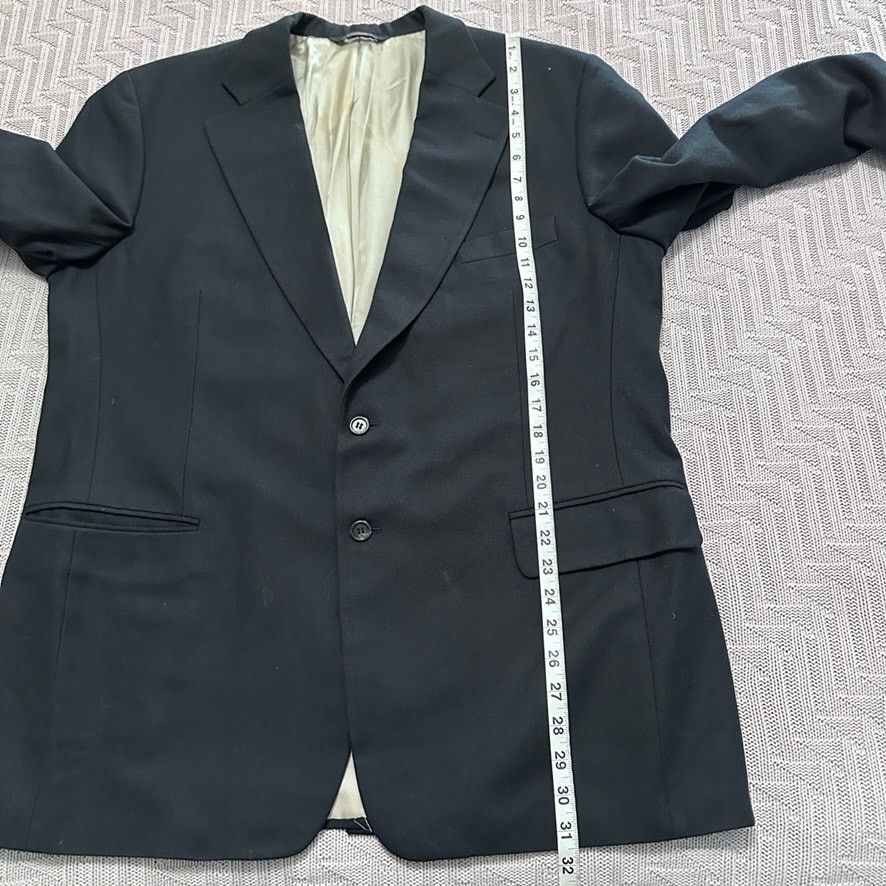 Paul Stuart Paul Stuart dark gray/navy two button wool blazer size 45L Size 44L - 8 Thumbnail