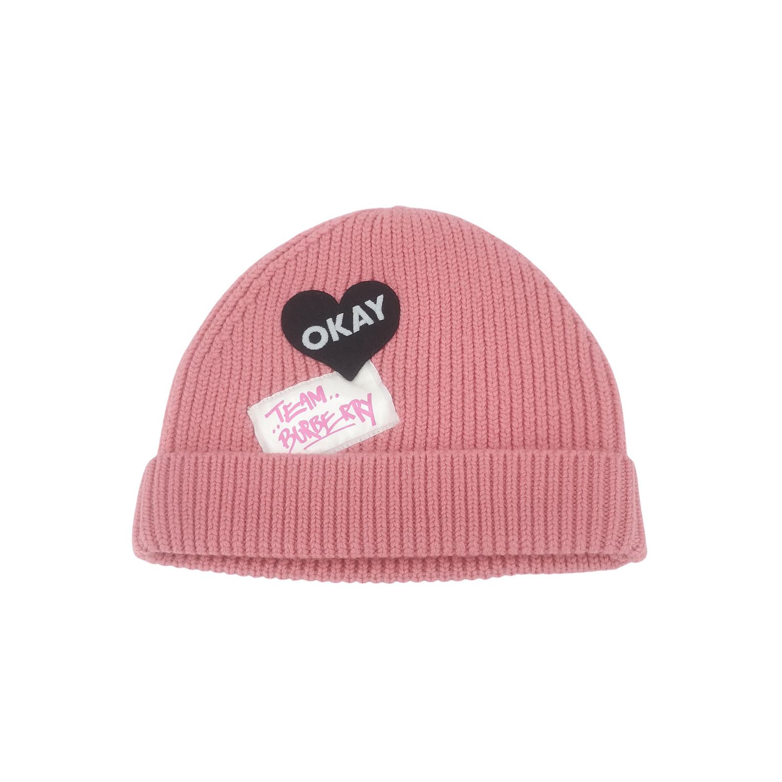 Burberry Burberry Heart Patch Knit Beanie ONE SIZE Size ONE SIZE - 1 Thumbnail
