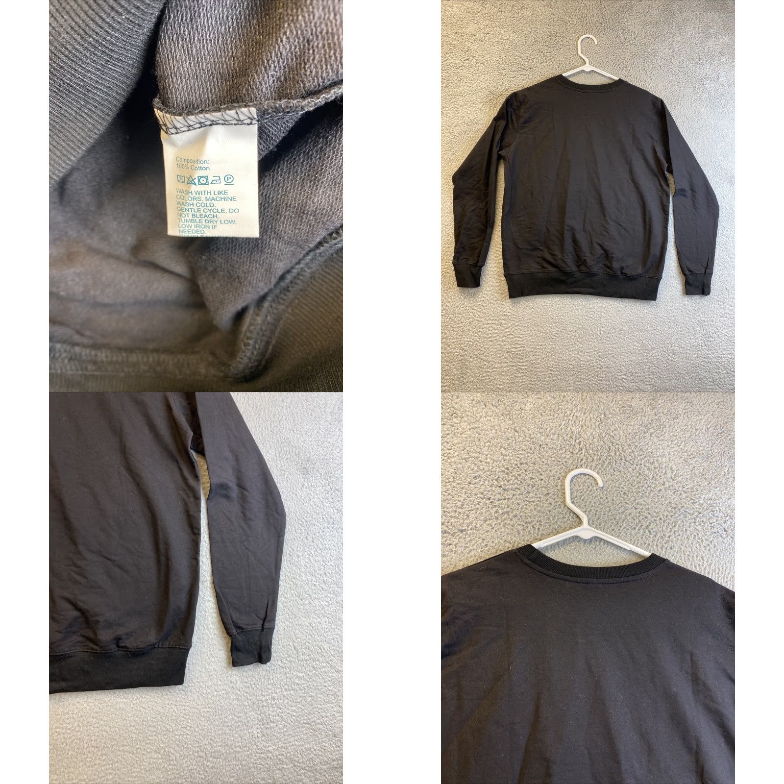 Vintage ROMWE Women Crew Neck Sweatshirt Boston Size M Black Activewear Knit Pullover All Seasons Size M / US 6-8 / IT 42-44 - 8 Thumbnail