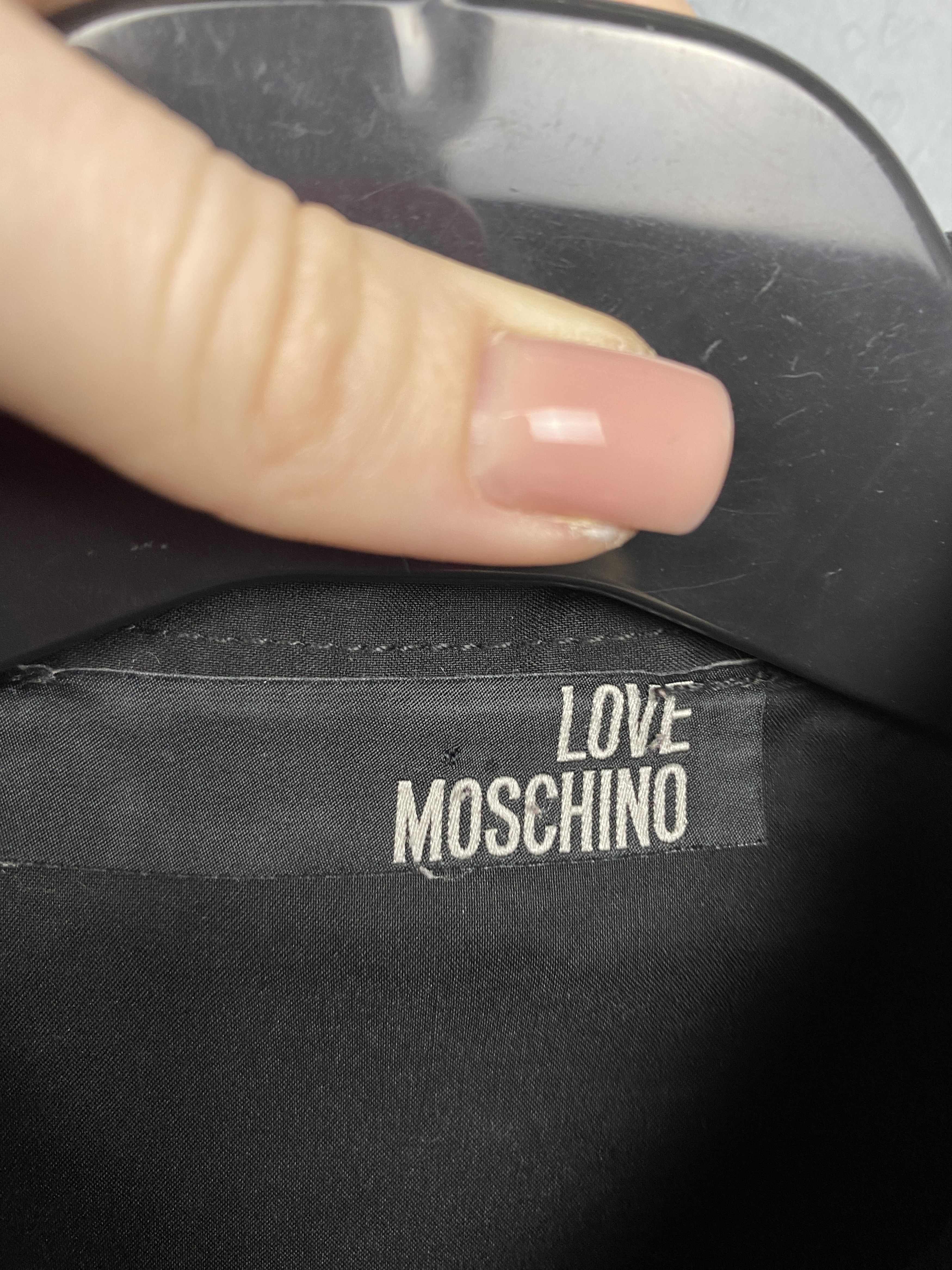 Moschino Love Moschino Mens Long Sleeve Black Shirt Size US M / EU 48-50 / 2 - 3 Thumbnail