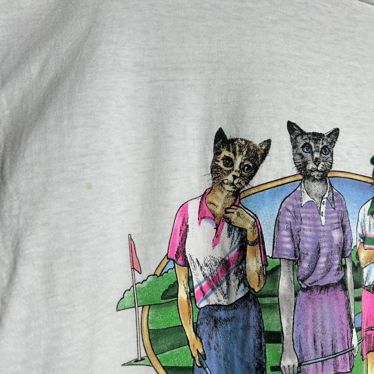 Vintage Vintage 90s Tennis Cats Double Sides Tee Size US XXL / EU 58 / 5 - 7 Thumbnail