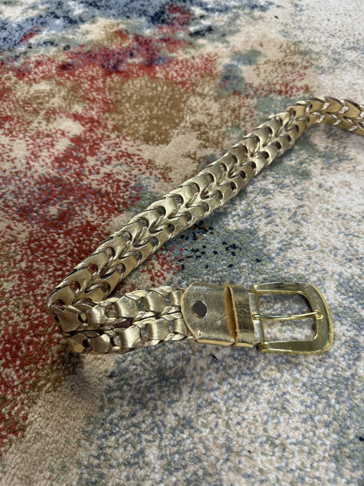 Vintage Vintage Belts Y2K Style belt Japanese Gold Size ONE SIZE - 2 Thumbnail