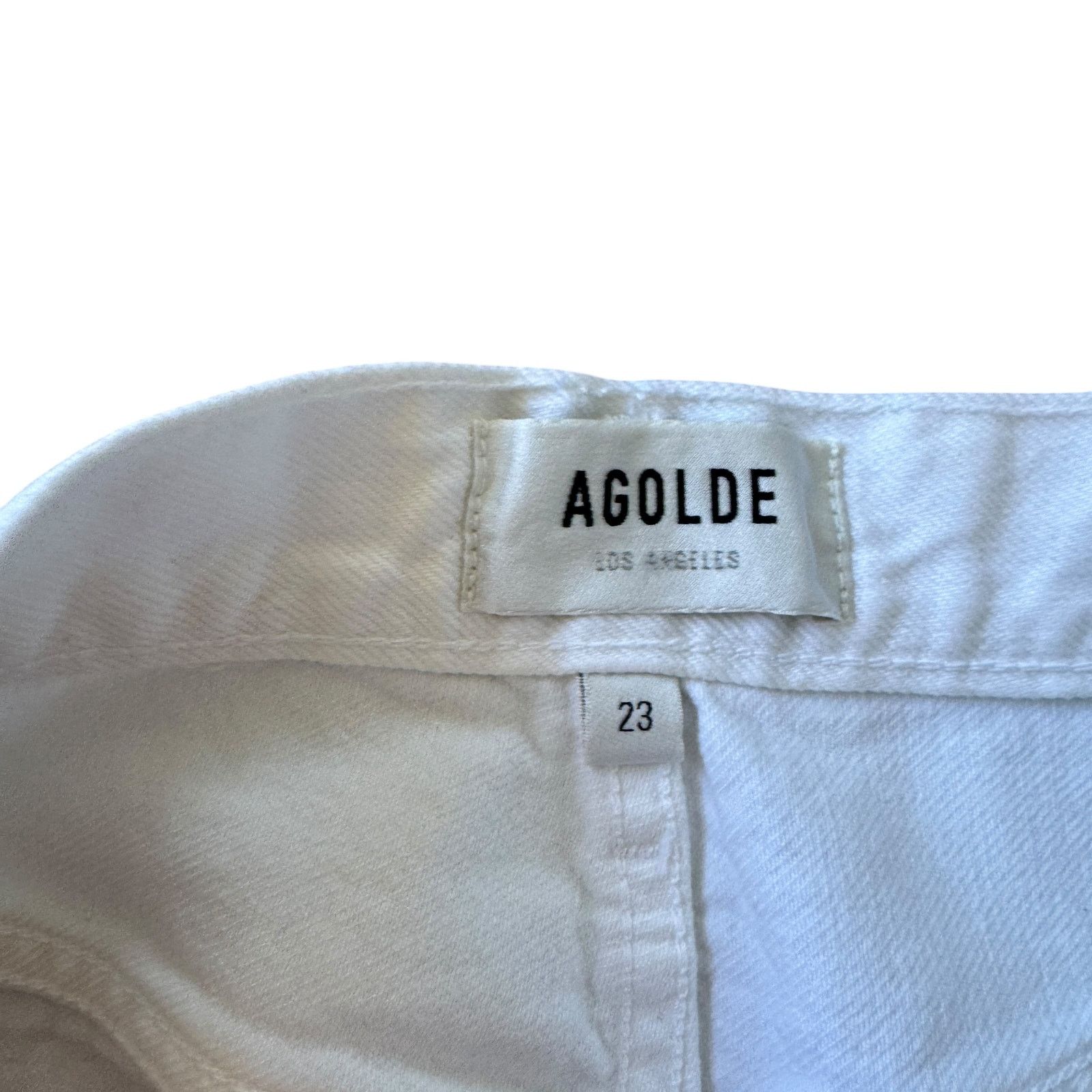 Agolde AGOLDE Riley High Rise Straight Crop Jean Slant Wash Size 23" - 4 Thumbnail