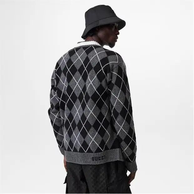 Gucci o1s1wg110925 L/S Cardigan Wool in Grey & Black Size US S / EU 44-46 / 1 - 3 Thumbnail