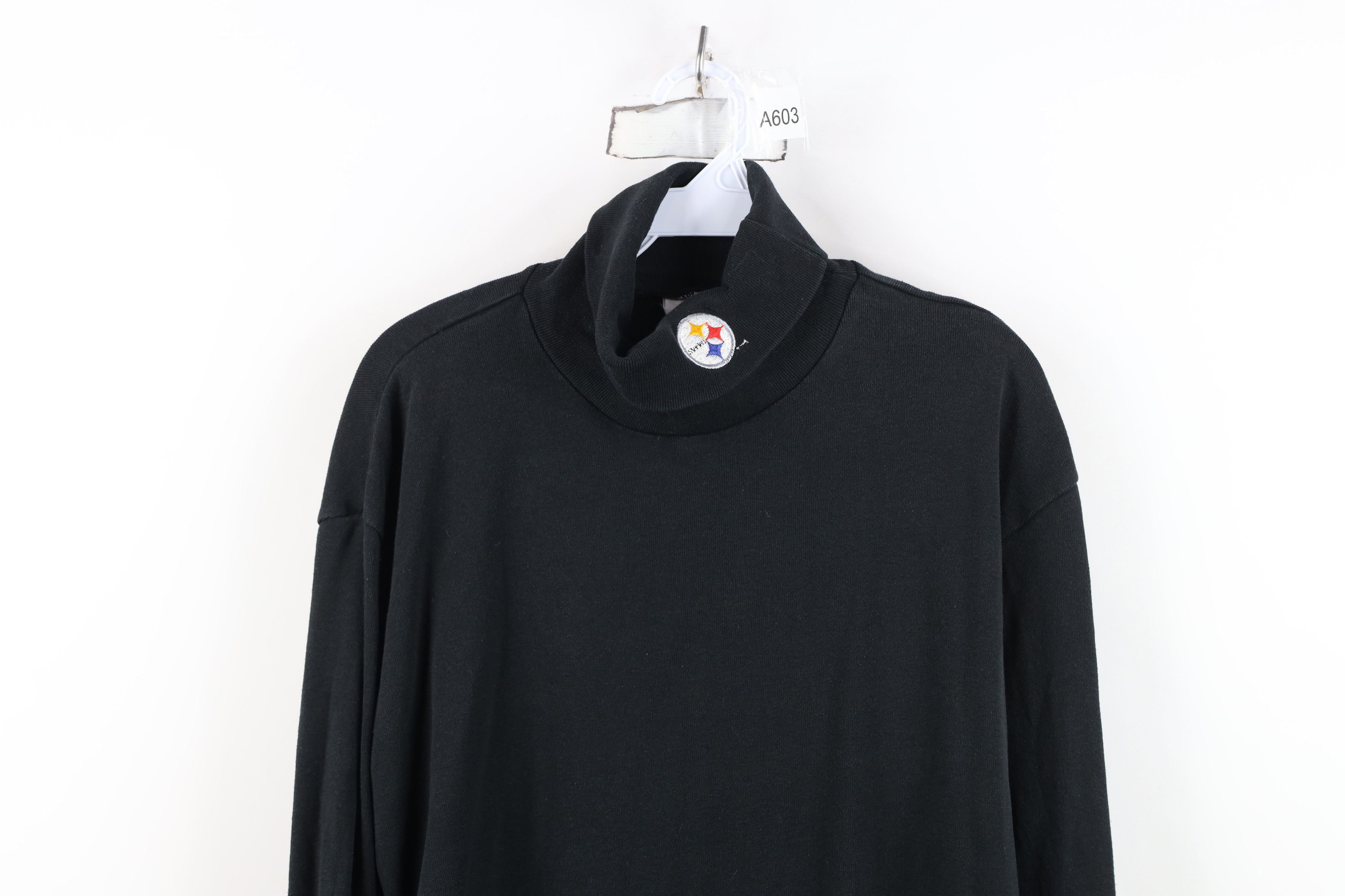 Majestic Vintage 90s Majestic Pittsburgh Football Turtleneck T-Shirt Size US XL / EU 56 / 4 - 2 Thumbnail