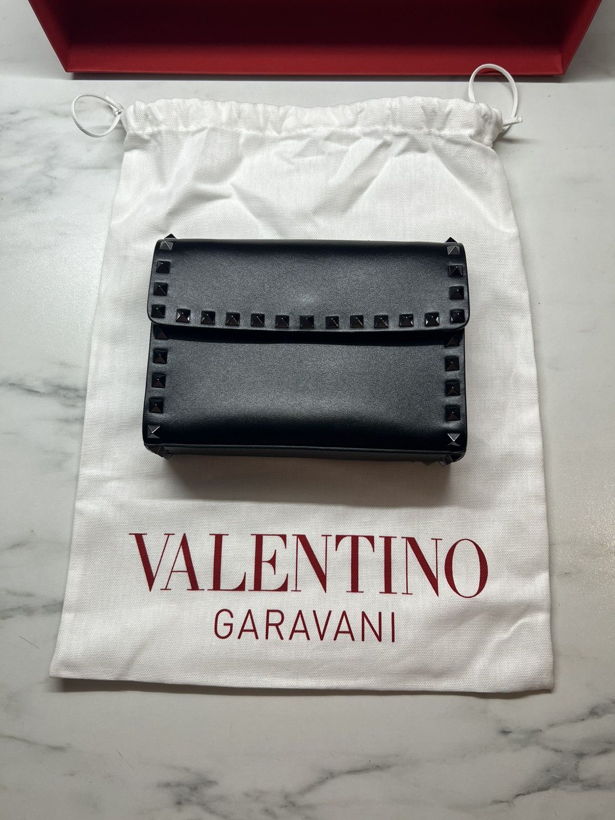 Valentino Garavani - Rockstud Leather Crossbody Bag in Black, Women's