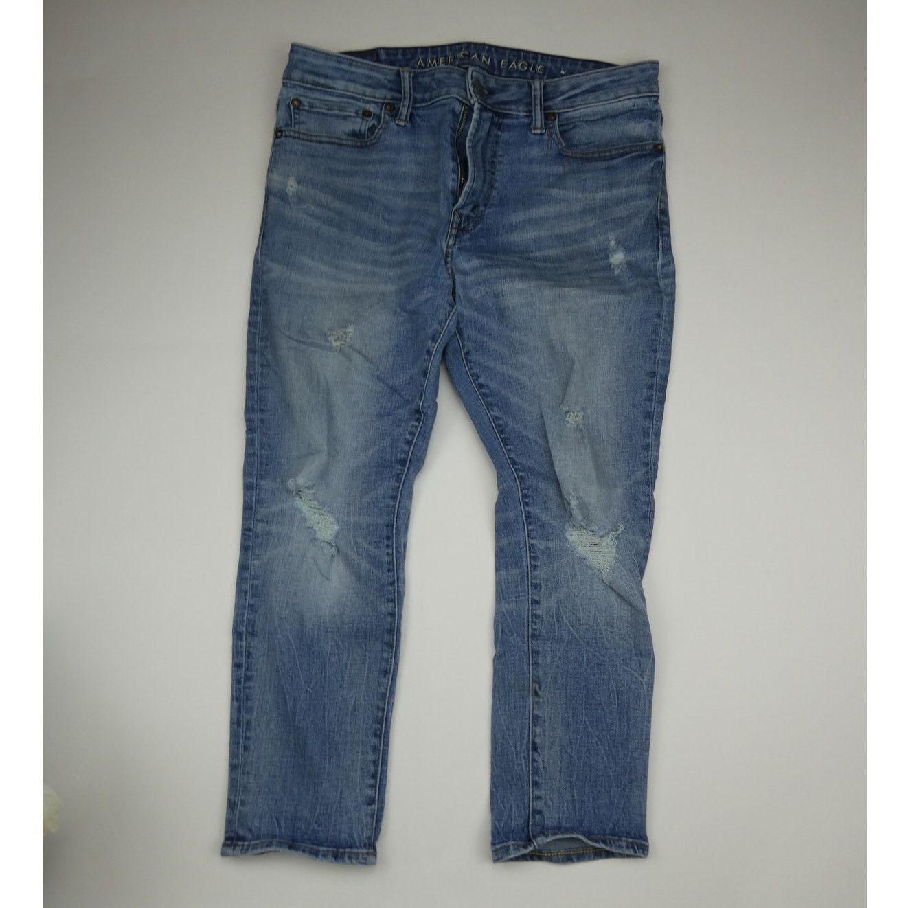 American Eagle Outfitters AMERICAN EAGLE slim cropped flex jeans, light wash, 33x30 Size US 33 - 1 Thumbnail