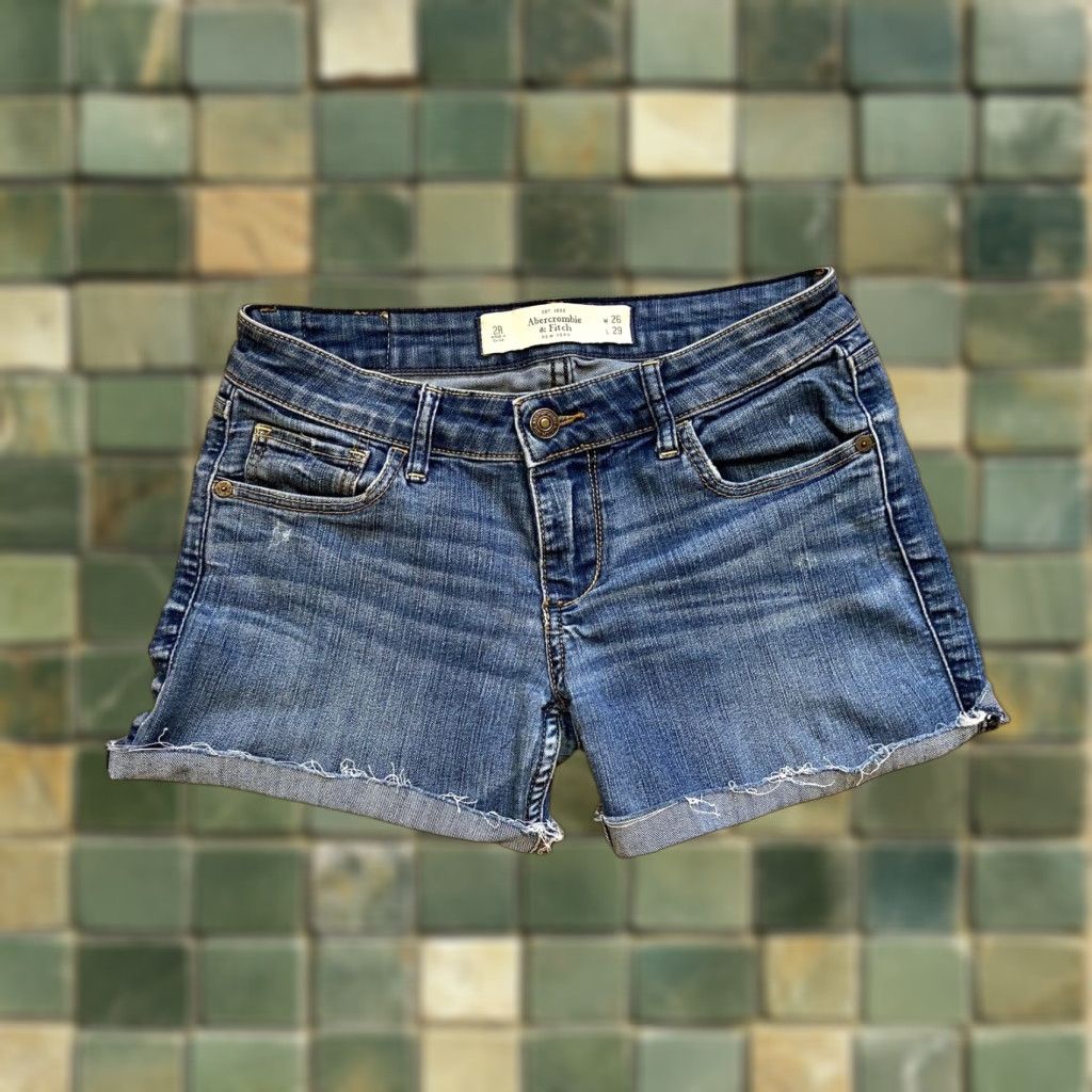 Abercrombie & Fitch Abercrombie & Fitch Women's Jean Cutoff Shorts 26 Blue Denim Casual 2000s Size 26" / US 2 / IT 38 - 1 Thumbnail