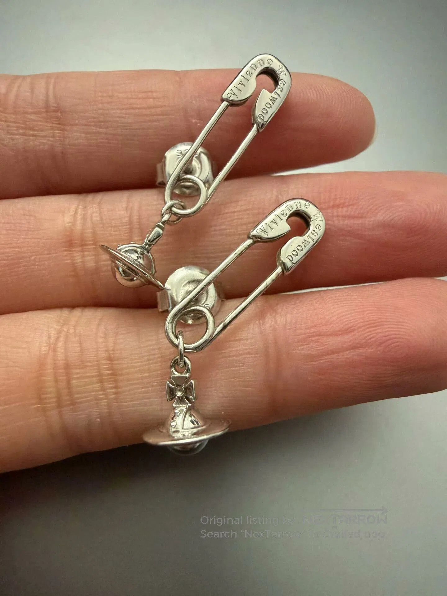 Vivienne Westwood Vivienne Westwood Silver Safety Pin Earrings. Size ONE SIZE - 2 Thumbnail