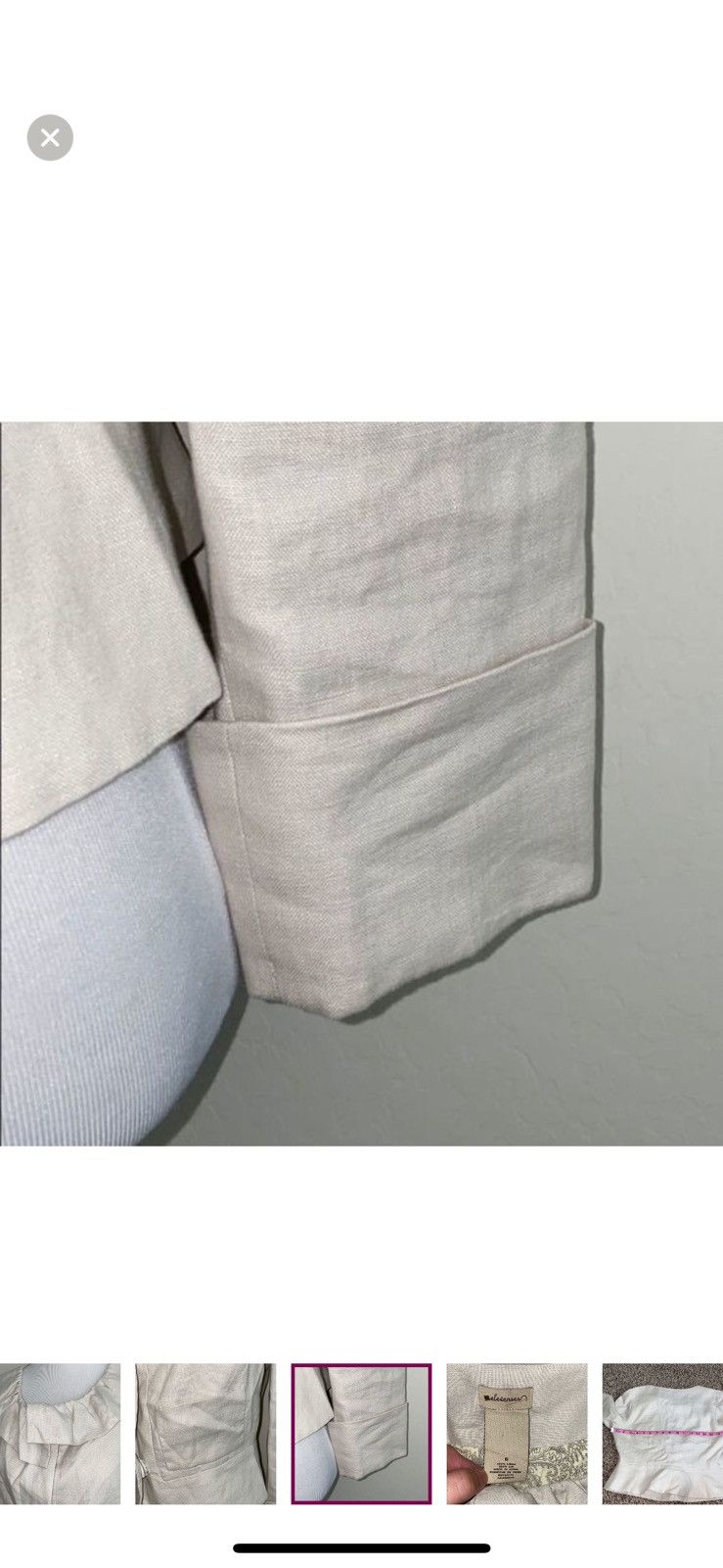 Anthropologie Anthropologie elevenses linen blazer size 6 Size M / US 6-8 / IT 42-44 - 2 Thumbnail