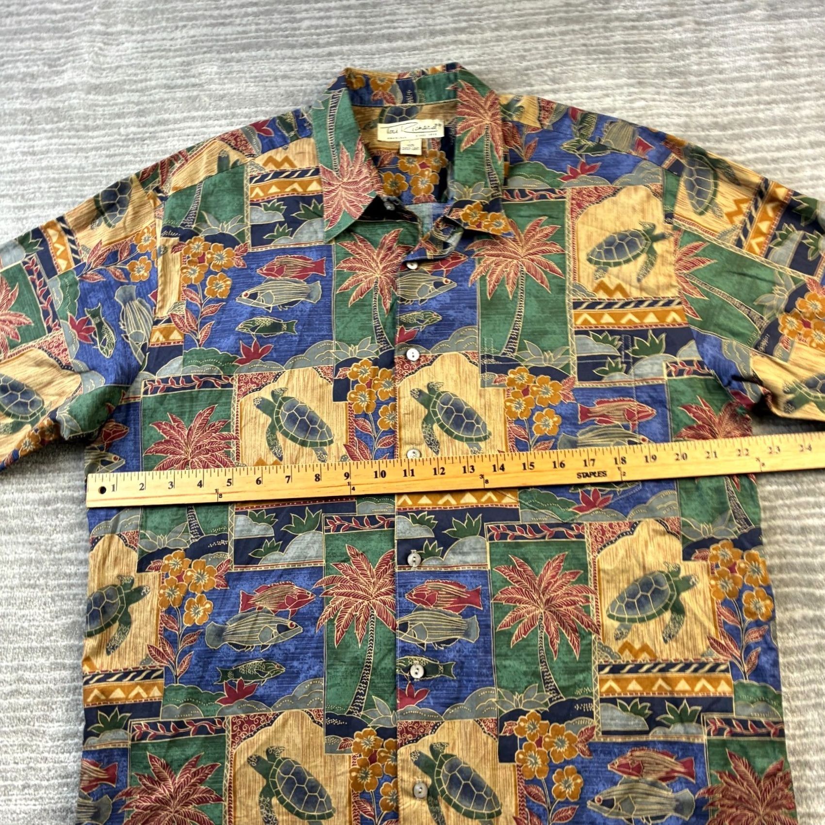 Tori Richard Tori Richard Shirt Mens Large Button Camp Hawaiian Cotton Lawn All Over Print Size US L / EU 52-54 / 3 - 7 Thumbnail