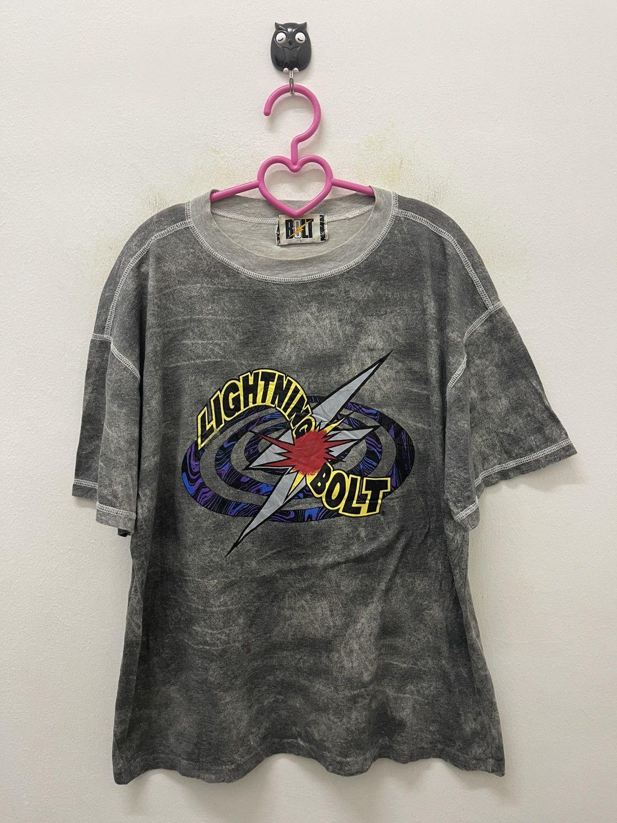Lightning Bolt Rare 90s Vintage LIGHTNING BOLT Single Stitches Size US L / EU 52-54 / 3 - 1 Thumbnail