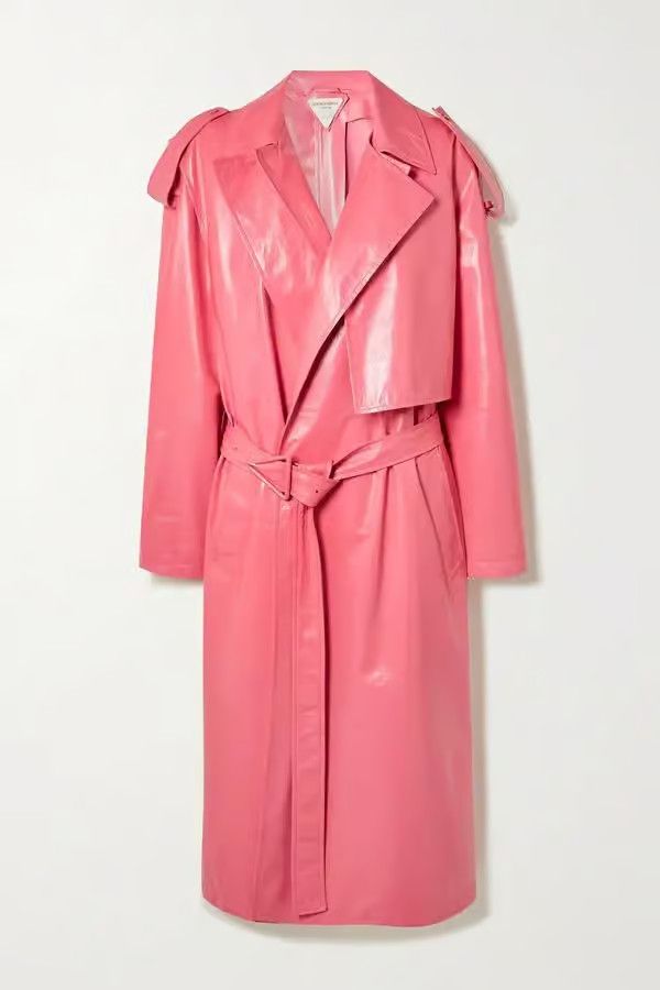Bottega Veneta o1mle0325 Trench Coat in Pink Shiny Size S / US 4 / IT 40 - 1 Thumbnail