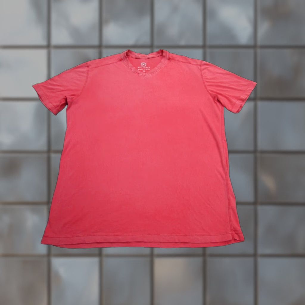 Vintage Minerals Shirt Mens XL V Neck 100% Cotton Soft Tagless Burnout Tee USA, Pink, Short Sleeve, Regular, T-Shirt, Men, XS? Size US XL / EU 56 / 4 - 1 Thumbnail