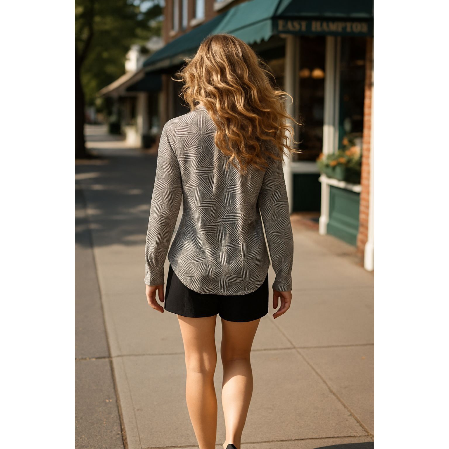 Theory Theory Size Med Black White Silk Button Front Long Sleeve Ge Size M / US 6-8 / IT 42-44 - 6 Thumbnail