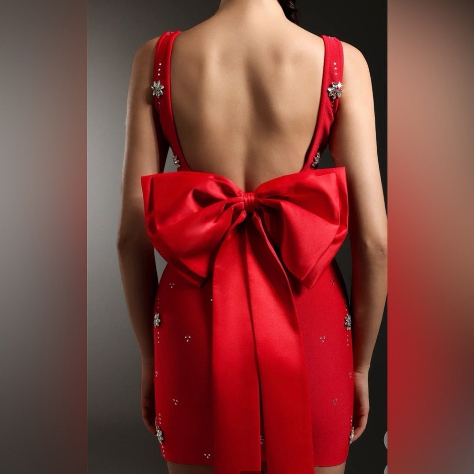 Other Luxe Red Bow-Back Dress size S Size S / US 4 / IT 40 - 2 Thumbnail