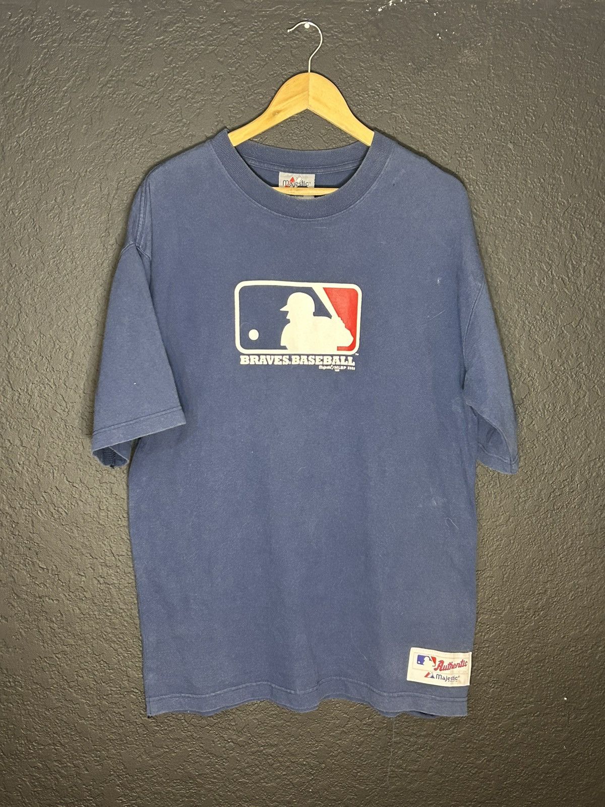 Majestic Y2K MLB Braves Baseball T Shirt Size US L / EU 52-54 / 3 - 1 Thumbnail