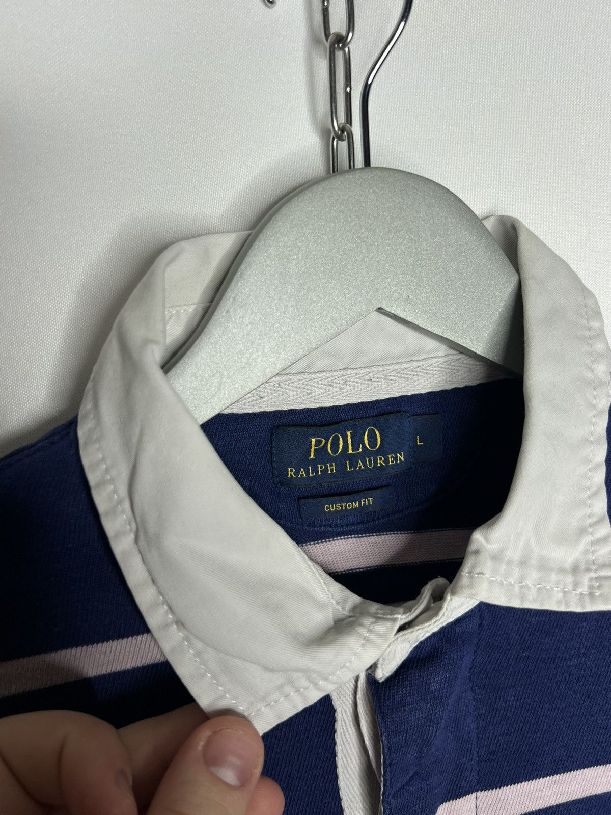 Polo Ralph Lauren Vintage Polo Ralph Lauren Striped Polo Shirt Long Sleeve Size US L / EU 52-54 / 3 - 9 Thumbnail