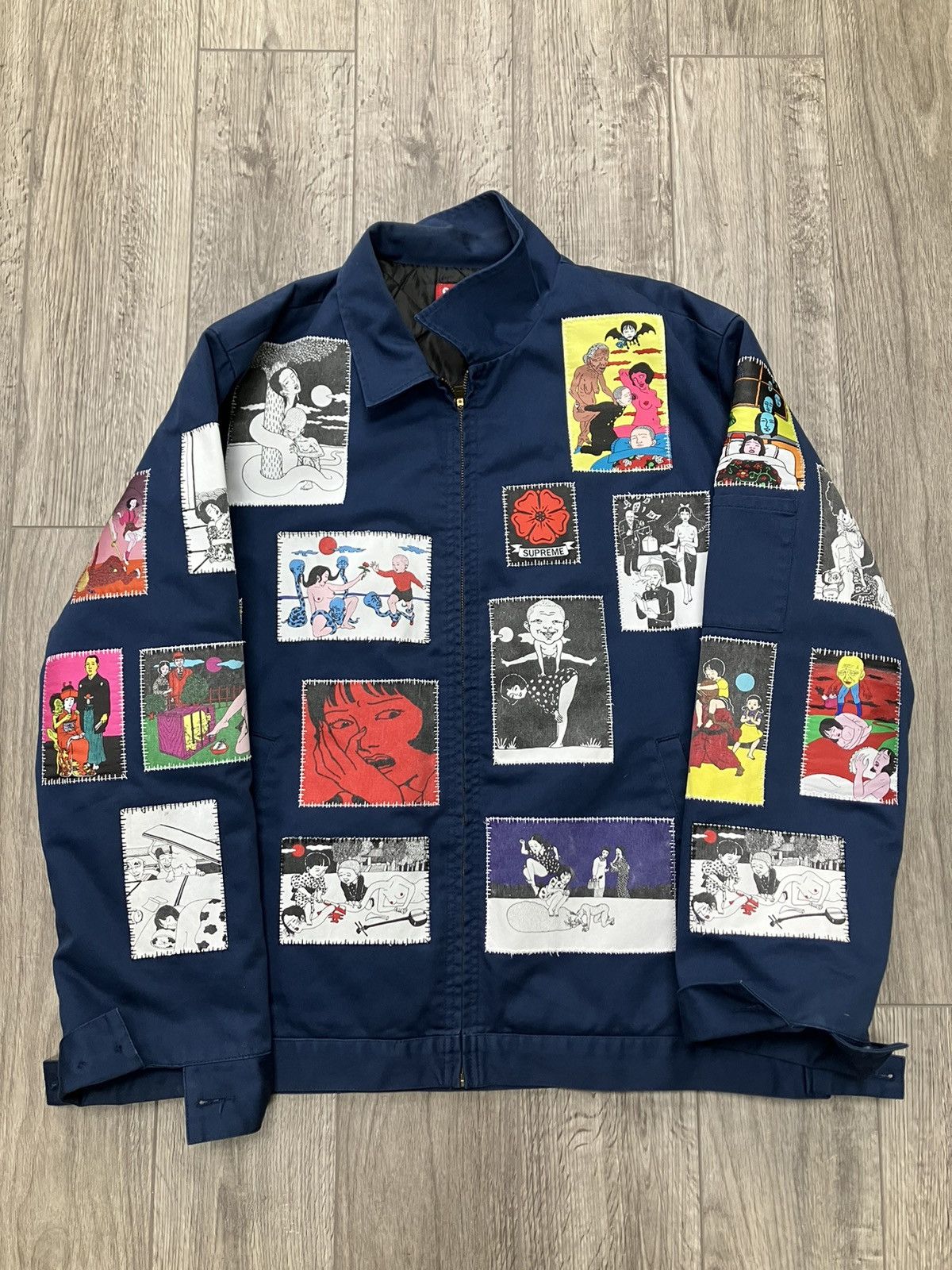 Supreme Supreme Toshio Saeki Work Jacket Navy Size XL | Grailed